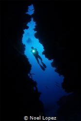 Big coral canyons in Gardens of the queen. by Noel Lopez 